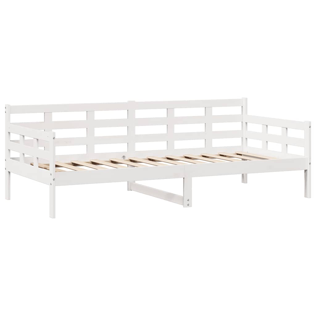 Dormeuse con Cassetti Bianco 90x190 cm Legno Massello di Pino - homemem39
