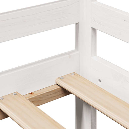 Dormeuse con Cassetti Bianco 90x190 cm Legno Massello di Pino - homemem39