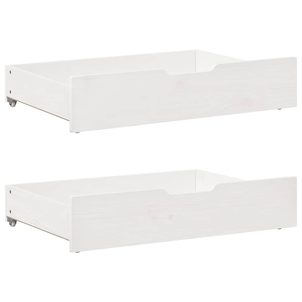 Letto Estraibile con Cassetti senza Materasso Bianco 90x190 cm | homemem39