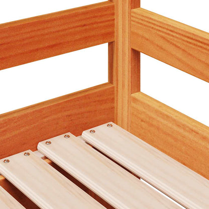 Dormeuse Letto Estraibile e Cassetti Marrone Cera 80x200cm Pino