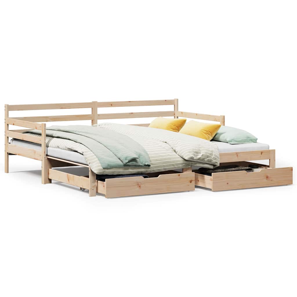 Divano Letto Estraibile con Cassetti senza Materasso 90x200 cm | homemem39
