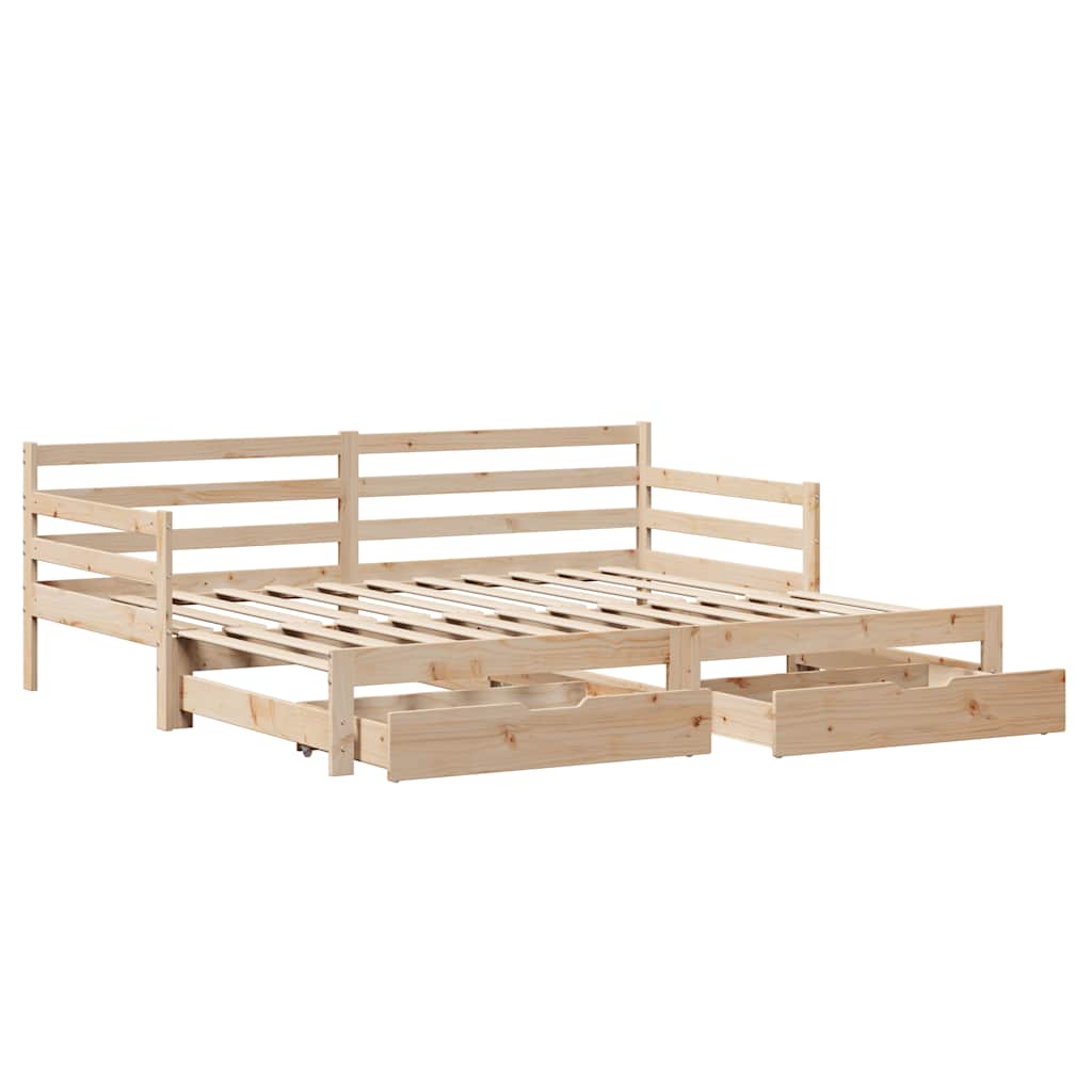 Divano Letto Estraibile con Cassetti senza Materasso 90x200 cm | homemem39