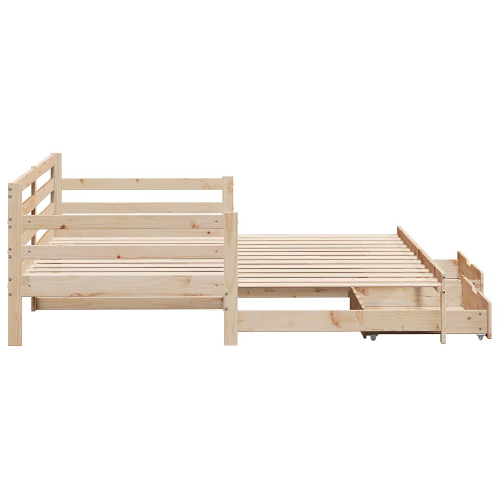 Divano Letto Estraibile con Cassetti senza Materasso 90x200 cm | homemem39
