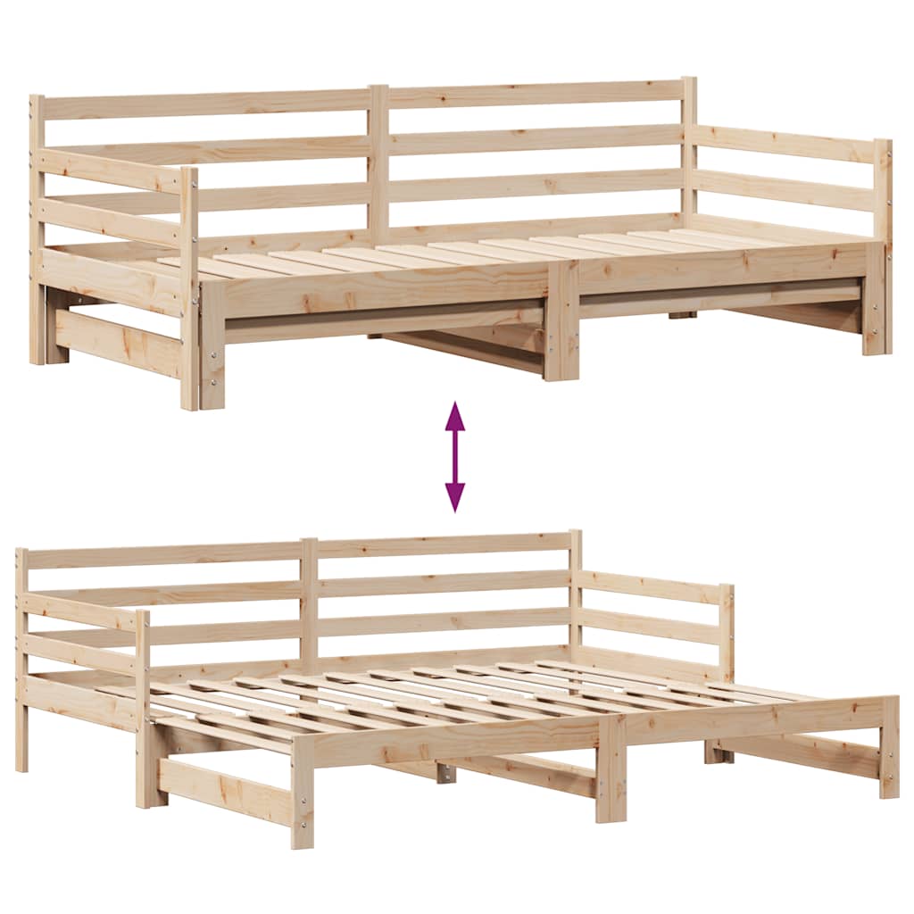 Divano Letto Estraibile con Cassetti senza Materasso 90x200 cm | homemem39