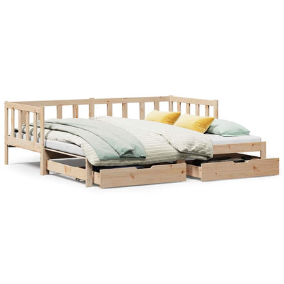 Divano Letto Estraibile con Cassetti senza Materasso 90x200 cm | homemem39