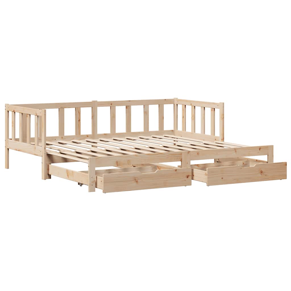 Divano Letto Estraibile con Cassetti senza Materasso 90x200 cm | homemem39