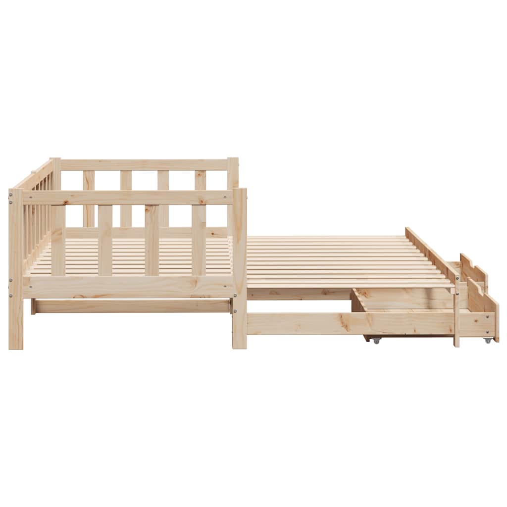 Divano Letto Estraibile con Cassetti senza Materasso 90x200 cm | homemem39