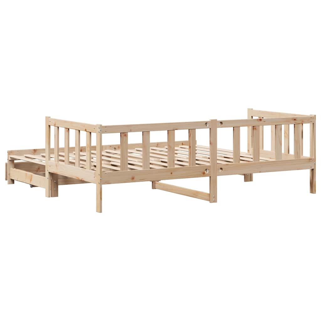 Divano Letto Estraibile con Cassetti senza Materasso 90x200 cm | homemem39