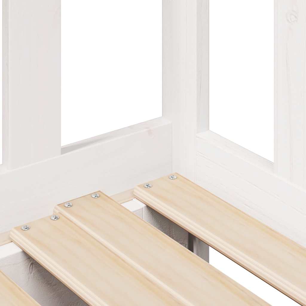 Letto Estraibile con Cassetti senza Materasso Bianco 80x200 cm