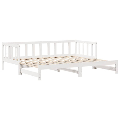Letto Estraibile con Cassetti senza Materasso Bianco 90x190 cm - homemem39