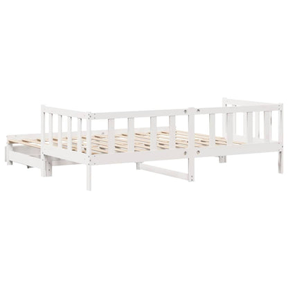 Letto Estraibile con Cassetti senza Materasso Bianco 90x190 cm - homemem39