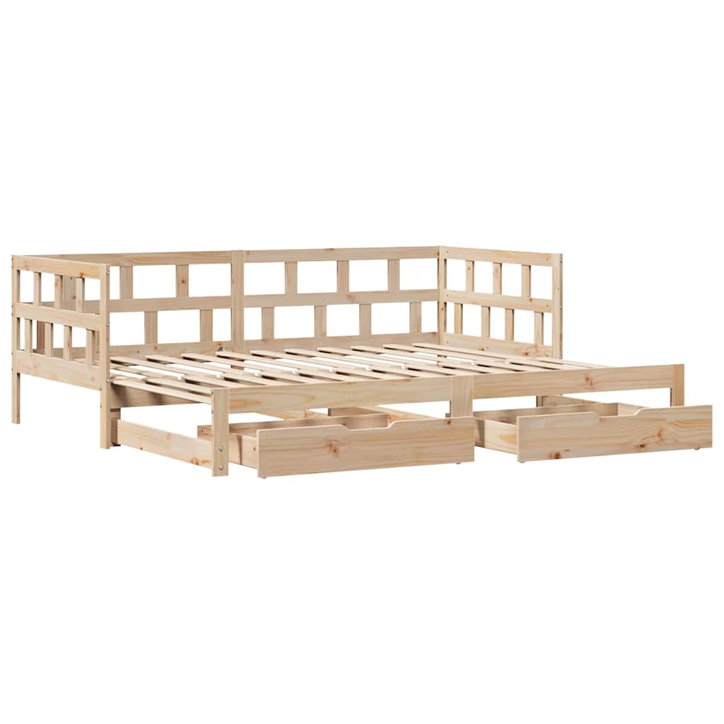 Divano Letto Estraibile con Cassetti senza Materasso 80x200 cm | homemem39