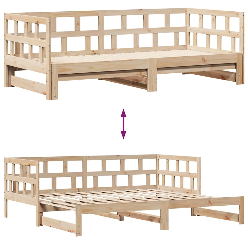 Divano Letto Estraibile con Cassetti senza Materasso 80x200 cm | homemem39