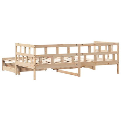 Divano Letto Estraibile con Cassetti senza Materasso 80x200 cm | homemem39