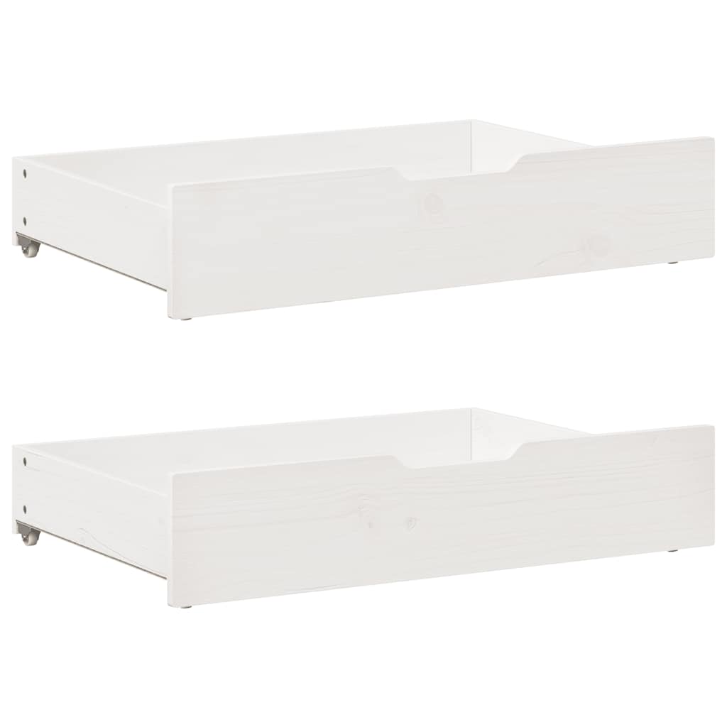 Letto Estraibile con Cassetti senza Materasso Bianco 90x190 cm | homemem39
