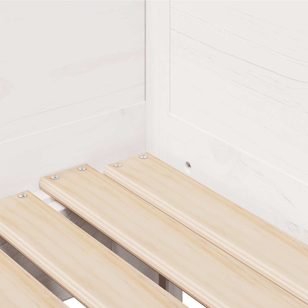 Letto Estraibile con Cassetti senza Materasso Bianco 80x200 cm