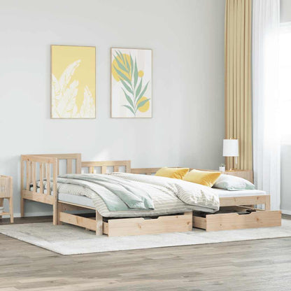 Divano Letto Estraibile con Cassetti senza Materasso 90x200 cm - homemem39