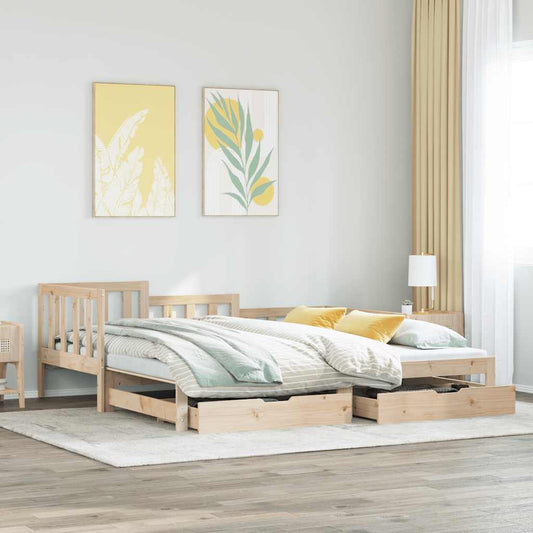 Divano Letto Estraibile con Cassetti senza Materasso 90x200 cm - homemem39
