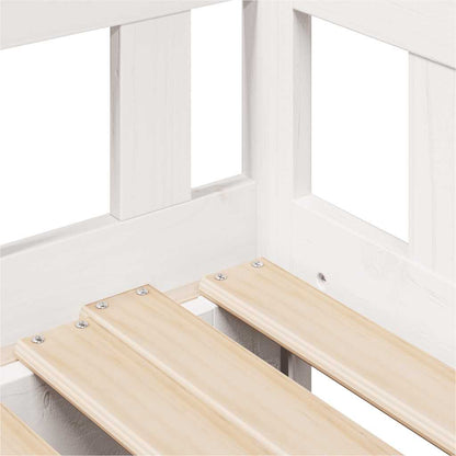 Letto Estraibile con Cassetti senza Materasso Bianco 90x200 cm