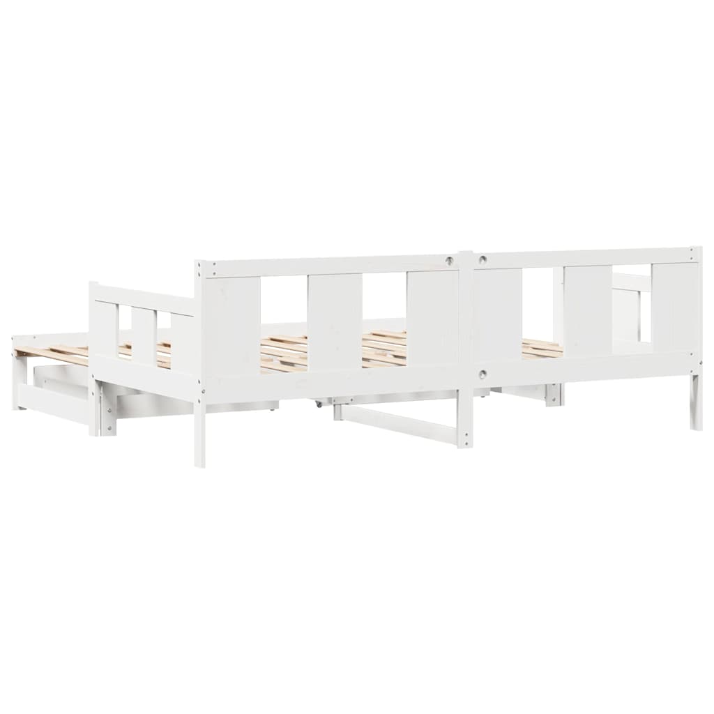 Letto Estraibile con Cassetti senza Materasso Bianco 90x190 cm - homemem39
