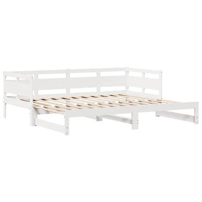 Letto Estraibile con Cassetti senza Materasso Bianco 90x190 cm - homemem39