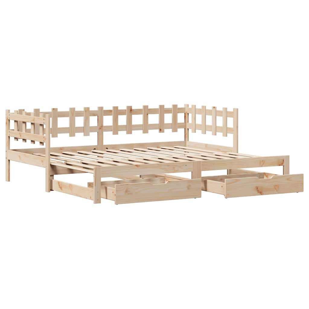 Divano Letto Estraibile con Cassetti senza Materasso 90x200 cm | homemem39