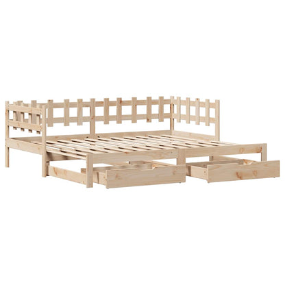 Divano Letto Estraibile con Cassetti senza Materasso 90x200 cm | homemem39