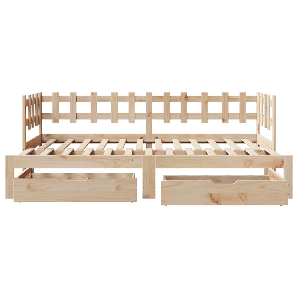 Divano Letto Estraibile con Cassetti senza Materasso 90x200 cm | homemem39