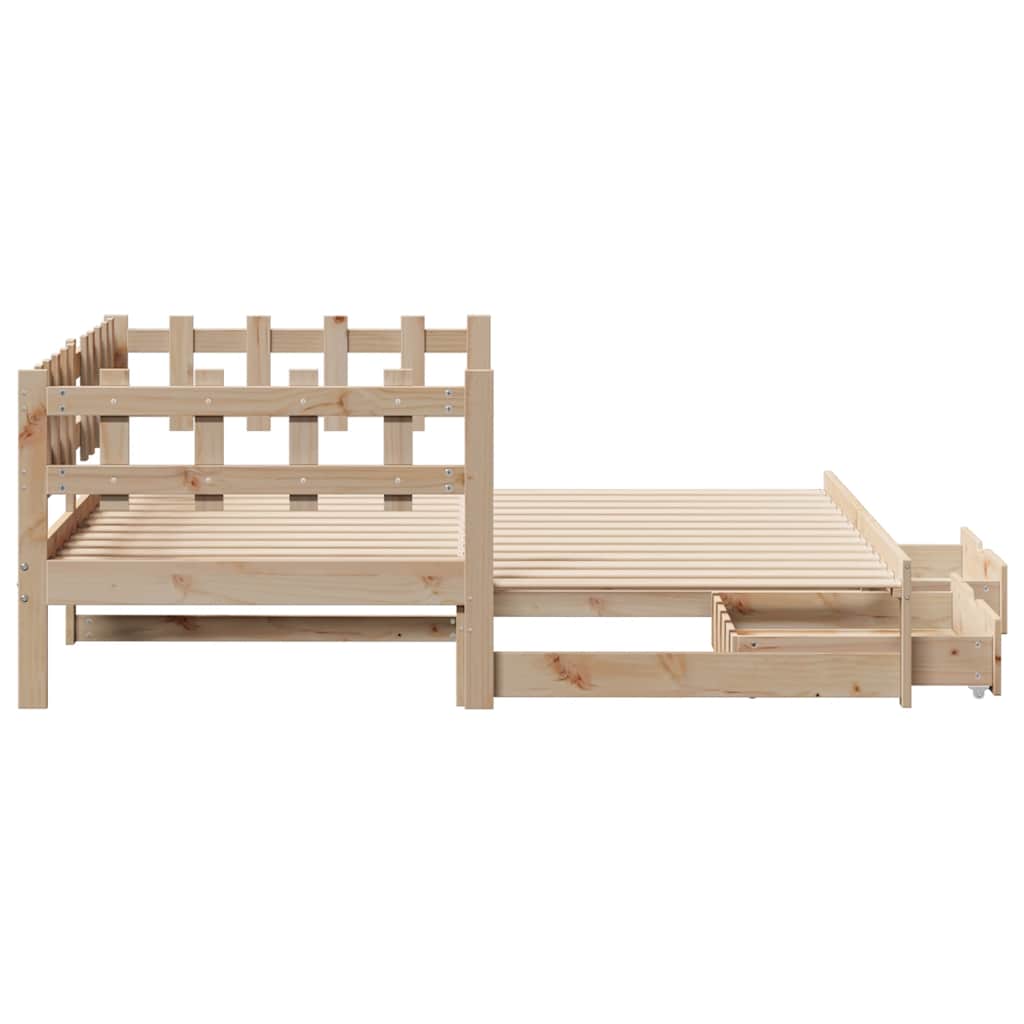 Divano Letto Estraibile con Cassetti senza Materasso 90x200 cm | homemem39