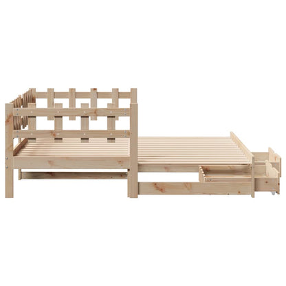 Divano Letto Estraibile con Cassetti senza Materasso 90x200 cm | homemem39