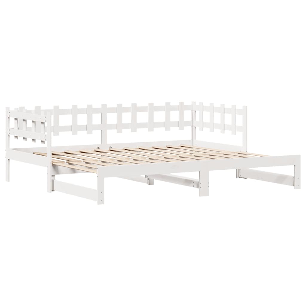 Letto Estraibile con Cassetti senza Materasso Bianco 90x190 cm - homemem39