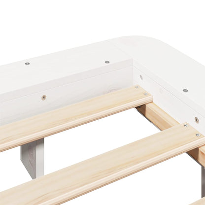 Giroletto senza Materasso Bianco 200x200 cm Legno Massello Pino | homemem39
