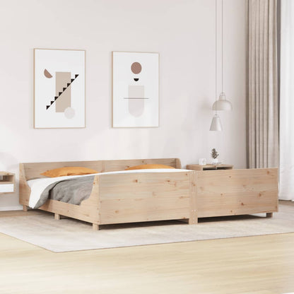 Letto senza Materasso 200x200 cm in Legno Massello di Pino | homemem39
