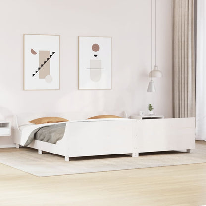 Letto senza Materasso Bianco 180x200 cm Legno Massello di Pino - homemem39