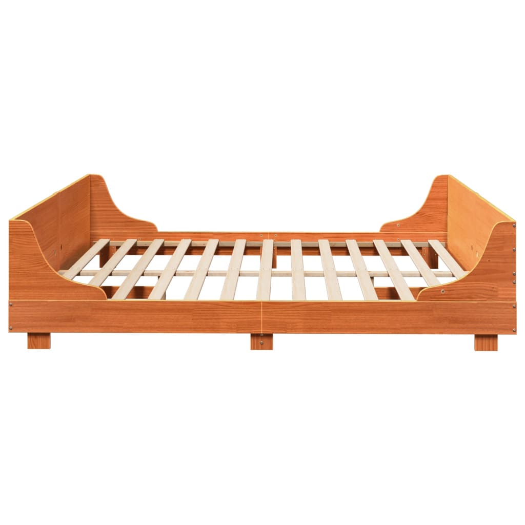 Letto senza Materasso Marrone Cera 180x200 cm in Legno di Pino | homemem39