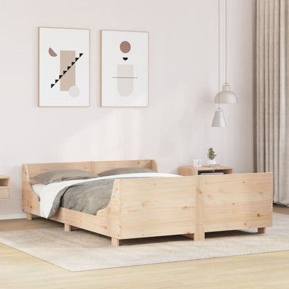 Letto senza Materasso 140x190 cm in Legno Massello di Pino | homemem39