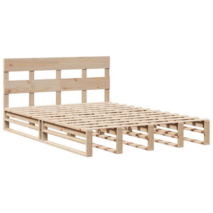 Letto senza Materasso 120x200 cm in Legno Massello di Pino | homemem39