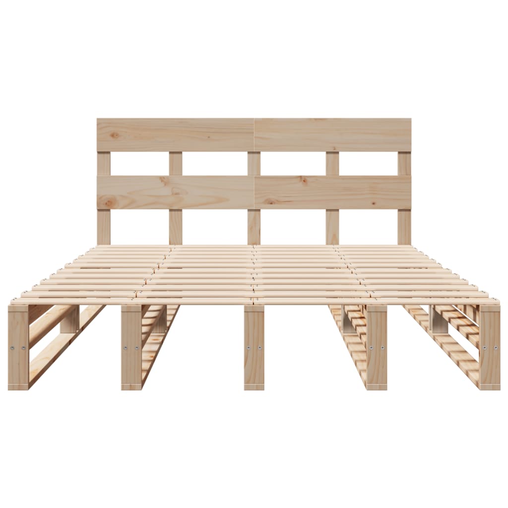 Letto senza Materasso 120x200 cm in Legno Massello di Pino | homemem39