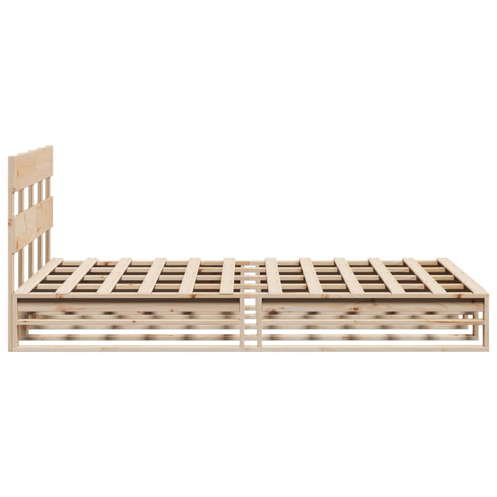 Letto senza Materasso 120x200 cm in Legno Massello di Pino | homemem39