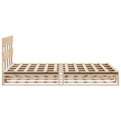 Letto senza Materasso 120x200 cm in Legno Massello di Pino | homemem39