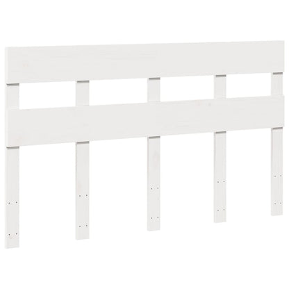 Letto senza Materasso Bianco 150x200 cm Legno Massello di Pino - homemem39