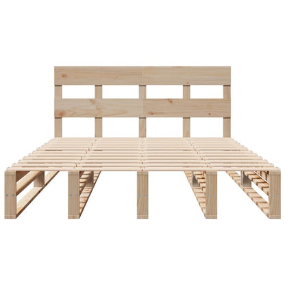 Letto senza Materasso 160x200 cm in Legno Massello di Pino | homemem39