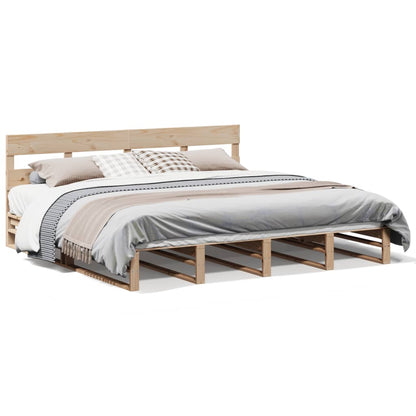 Letto senza Materasso 180x200 cm in Legno Massello di Pino | homemem39