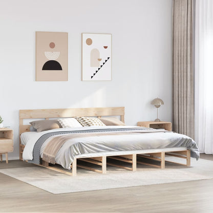 Letto senza Materasso 180x200 cm in Legno Massello di Pino | homemem39