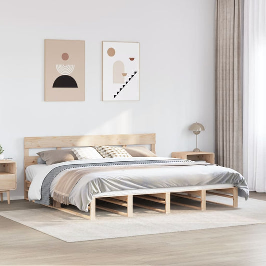 Letto senza Materasso 180x200 cm in Legno Massello di Pino | homemem39