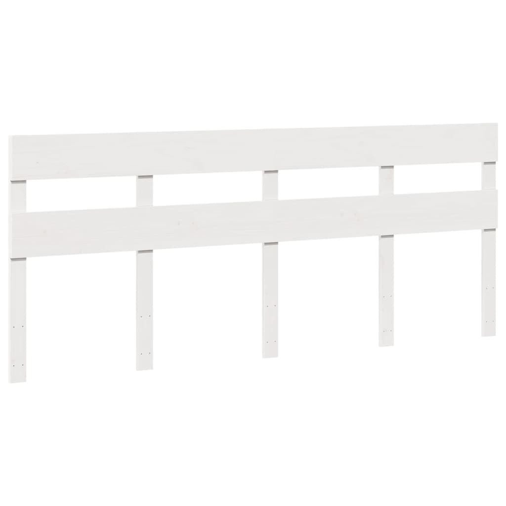 Letto senza Materasso Bianco 180x200 cm Legno Massello di Pino | homemem39