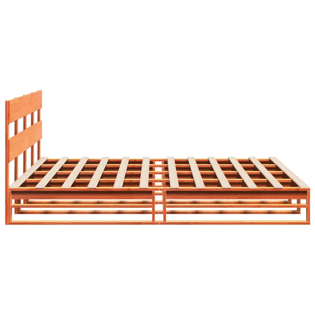 Letto senza Materasso Marrone Cera 180x200 cm in Legno di Pino | homemem39