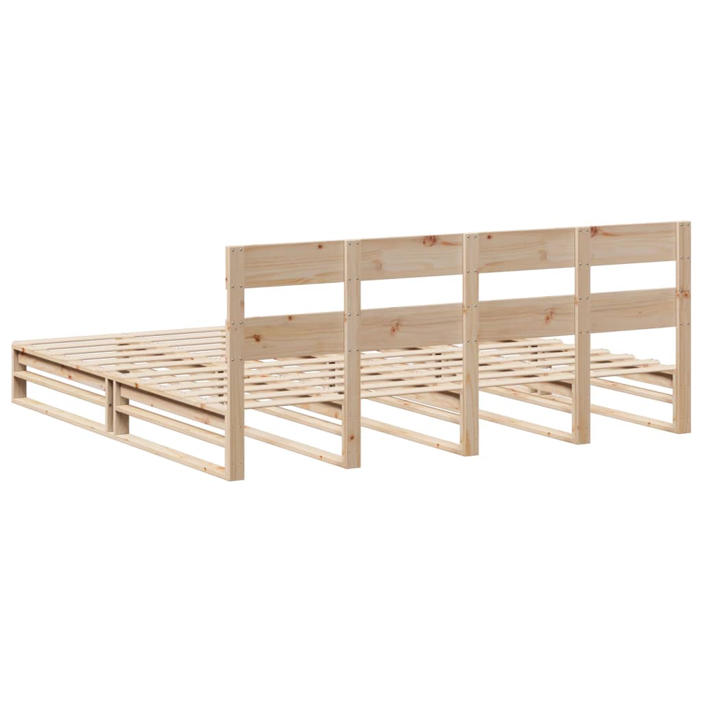 Letto senza Materasso 200x200 cm in Legno Massello di Pino | homemem39