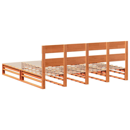 Letto senza Materasso Marrone Cera 200x200 cm in Legno di Pino | homemem39
