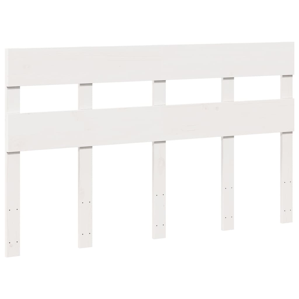 Letto senza Materasso Bianco 140x190 cm Legno Massello di Pino | homemem39